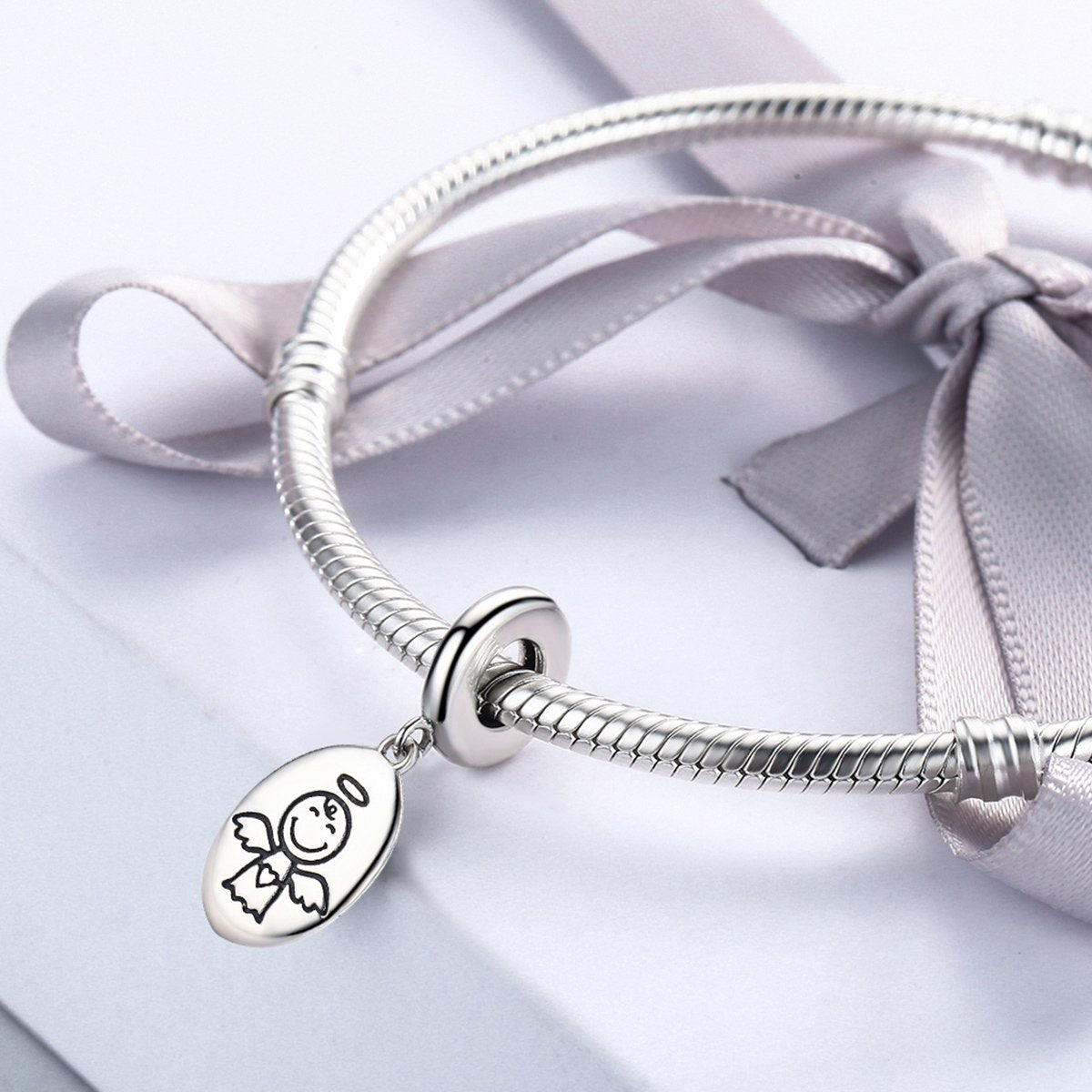 New Arrival Authentic 925 Sterling Silver Guardian Angel Charms Pendant fit Bracelet & Necklaces for Women Jewelry SCC328