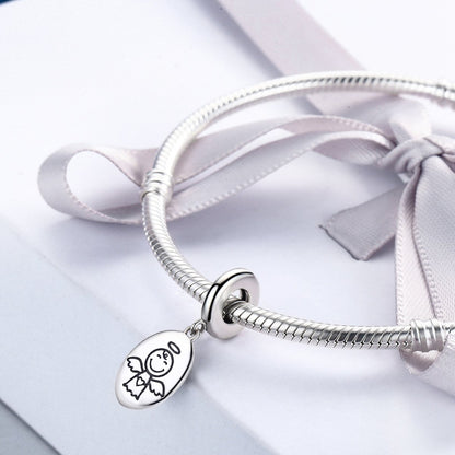 New Arrival Authentic 925 Sterling Silver Guardian Angel Charms Pendant fit Bracelet & Necklaces for Women Jewelry SCC328