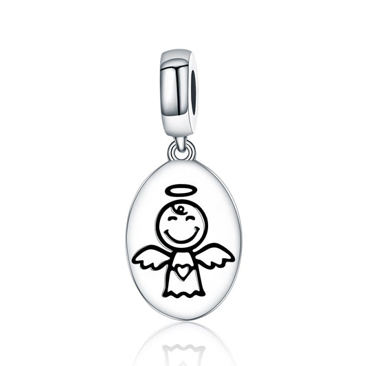 New Arrival Authentic 925 Sterling Silver Guardian Angel Charms Pendant fit Bracelet & Necklaces for Women Jewelry SCC328