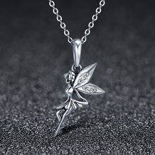 Load image into Gallery viewer, Authentic 925 Sterling Silver Flower Fairy Dangle Pendant Necklaces Charms Women jewelry SCC359+SCA010