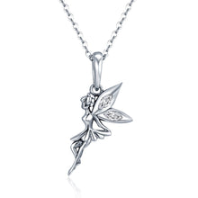 Load image into Gallery viewer, Authentic 925 Sterling Silver Flower Fairy Dangle Pendant Necklaces Charms Women jewelry SCC359+SCA010