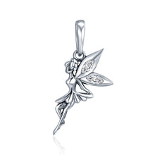 Load image into Gallery viewer, Authentic 925 Sterling Silver Flower Fairy Dangle Pendant Charms fit Women Charm Bracelets &amp; Necklaces jewelry SCC359