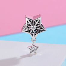 Load image into Gallery viewer, Genuine 100% 925 Sterling Silver Star Of Snow Country Charm Pendant fit Women Charm Bracelet &amp; Necklaces jewelry SCC371