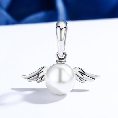 Valentine Day 100% 925 Sterling Silver Naughty Angel Feather Wing Pendant Necklace for Mom Chain Necklace Jewelry SCC381