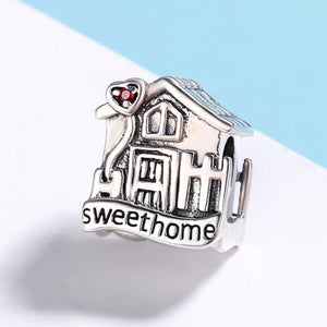 Fashion New Genuine 100% 925 Sterling Silver Sweet Home Loft Villa Charms fit Bracelets DIY Fine Jewelry SCC416