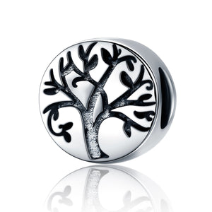 Real 100% 925 Sterling Silver Classic Tree of Life Beads fit Charm Bracelets & Bangles Jewelry Making SCC430