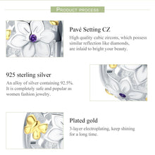 Load image into Gallery viewer, 100% 925 Sterling Silver Spring Collection Flower &amp; Butterfly Enamel Charm Beads fit Charm Bracelet Fine Jewelry SCC546