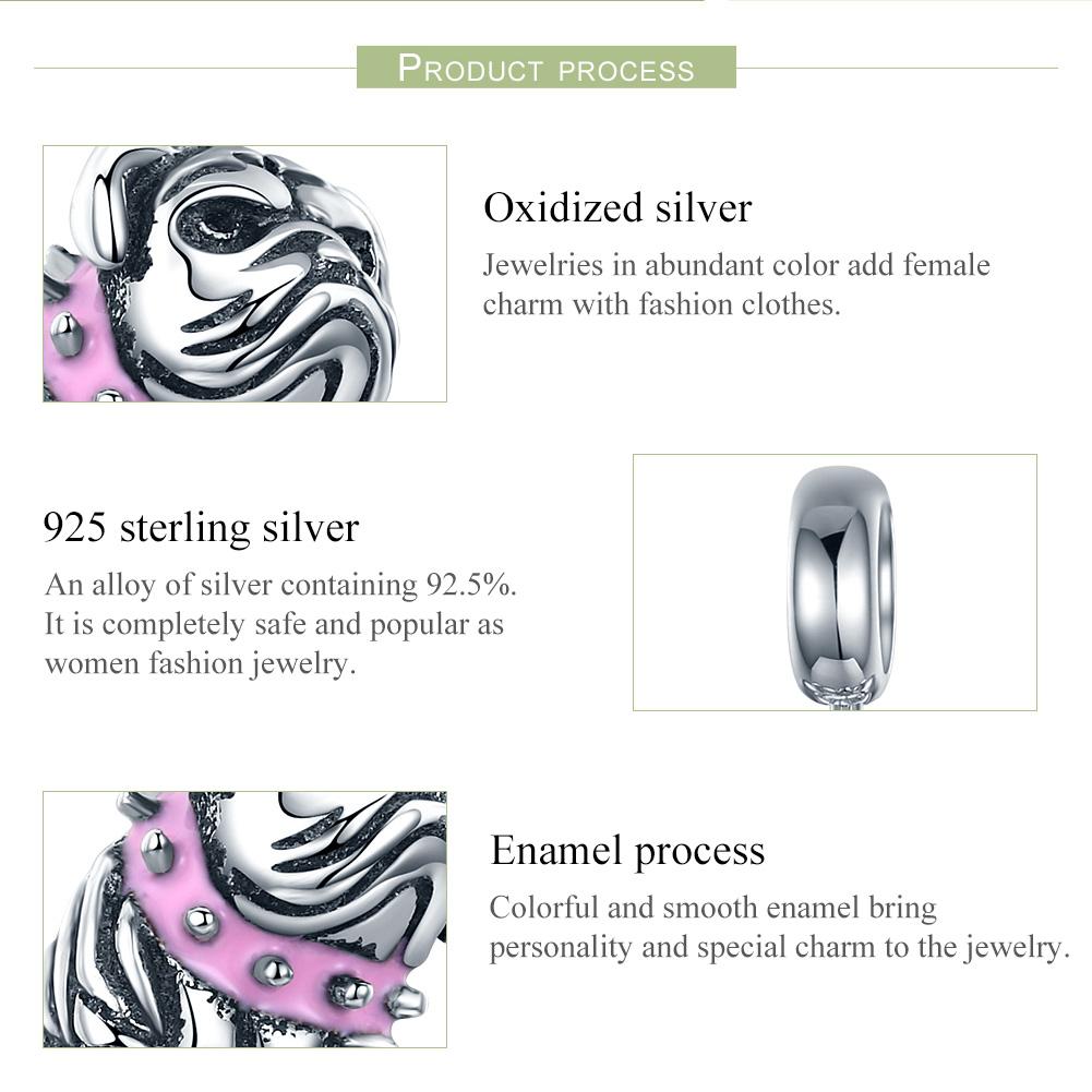 Authentic 925 Sterling Silver Cute English Bulldog Dog Charm Beads fit Original Charm Bracelet DIY Jewelry Making SCC552