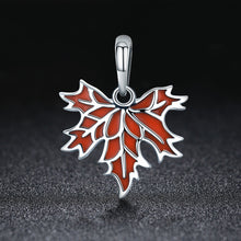 Load image into Gallery viewer, 100% 925 Sterling Silver Autumn Maple Tree Leaves Pendant Necklace for Women Luxury Sterling Silver Jewelry Gif SCC585