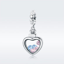 Load image into Gallery viewer, 100% 925 Sterling Silver Romantic Heart Pendant AAA Zircon Charm fit Women Bracelet &amp; Necklace Fine Jewelry S925 SCC588
