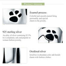 Load image into Gallery viewer, New Arrival 100% 925 Sterling Silver Dog Animal Footprint Spacer Beads fit Charm Bracelet &amp; Necklace DIY Jewelry SCC594