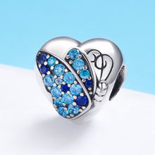 Load image into Gallery viewer, Romantic Authentic 925 Sterling Silver Butterfly Flower Love Heart Charm Beads fit Bracelet Fine Jewelry Making SCC653