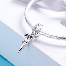 Load image into Gallery viewer, Genuine 925 Sterling Silver Tools Scissor Pink CZ Pendant Charm fit Bracelet &amp; Necklaces Sterling Silver Jewelry SCC656