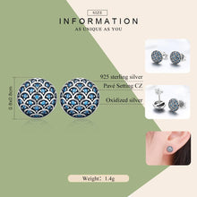 Load image into Gallery viewer, Genuine 100% 925 Sterling Silver Legend Of The Sea Clear CZ Small Stud Earrings for Women Sterling Silver Jewelry SCE239
