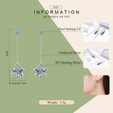 Load image into Gallery viewer, 100% 925 Sterling Silver Daisy Flower Long Tassel Drop Earrings for Women Fashion Vintage Earrings Jewelry Brincos SCE279
