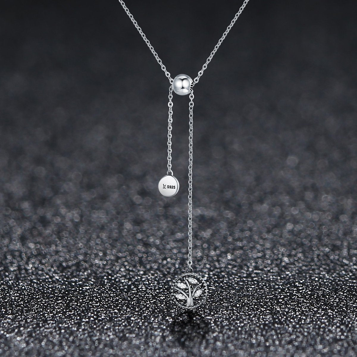 Genuine 925 Sterling Silver Tree of Life & House Letter Link Chain Necklaces & Pendants Authentic Silver Jewelry SCN106