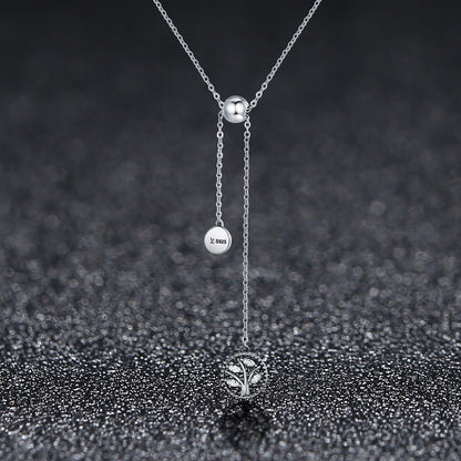 Genuine 925 Sterling Silver Tree of Life & House Letter Link Chain Necklaces & Pendants Authentic Silver Jewelry SCN106
