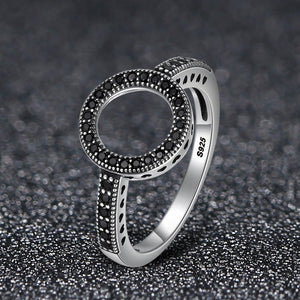 2018 HOT SELL 100% Genuine 925 Sterling Silver Forever Clear CZ Circle Round Finger Rings for Women Jewelry SCR112