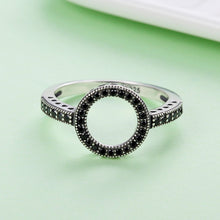 Load image into Gallery viewer, 2018 HOT SELL 100% Genuine 925 Sterling Silver Forever Clear CZ Circle Round Finger Rings for Women Jewelry SCR112