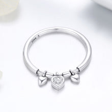 Load image into Gallery viewer, New Arrival 925 Sterling Silver Glittering Heart Clear CZ Anel Female Ring Women Wedding Engagement Jewelry SCR215
