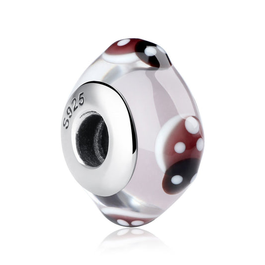 925 Sterling Silver European Glass Beads Charms with Bulge Fit Women Bracelets & Necklaces SCZ010