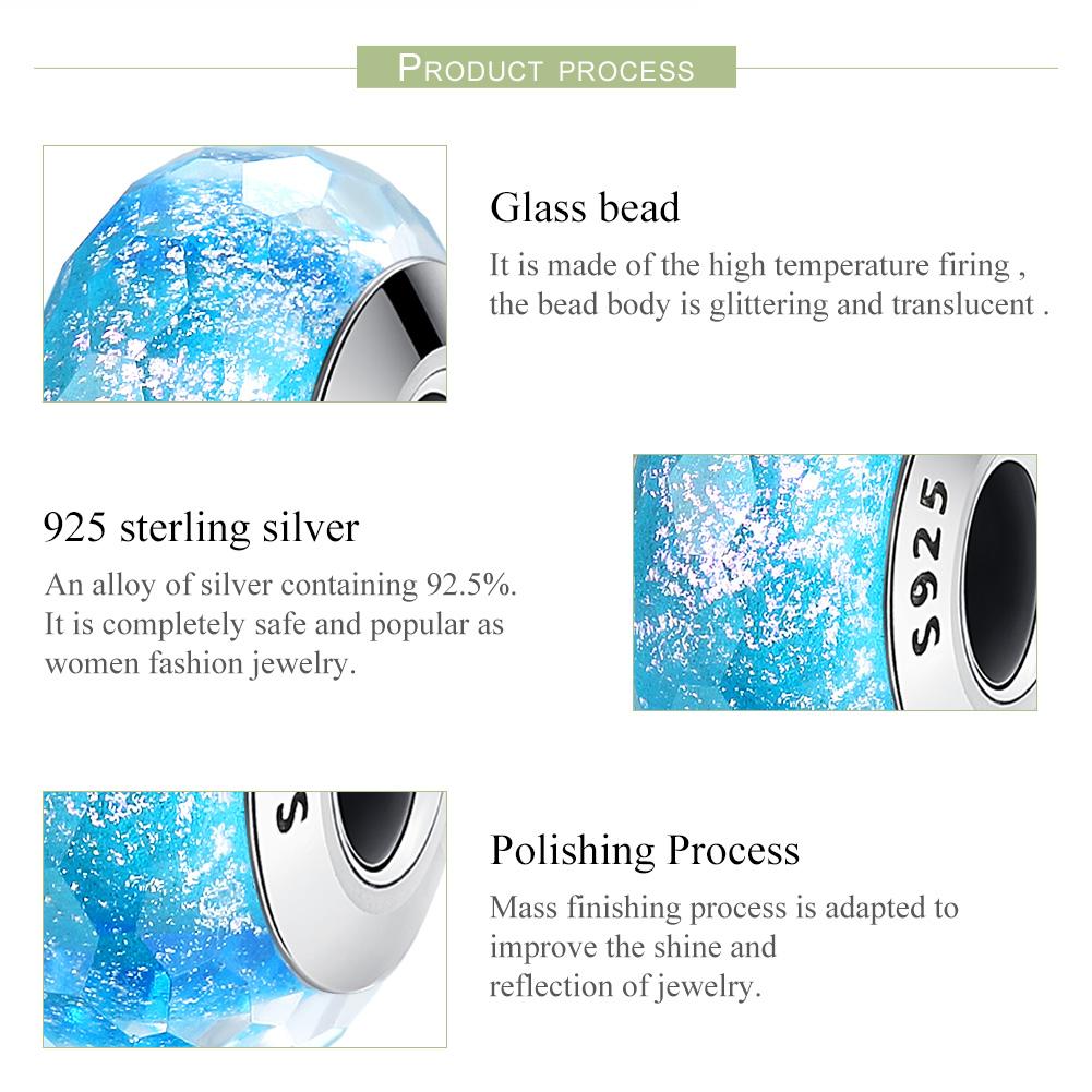925 Sterling Silver Pattern European Murano Glass Beads Charms fit Women Bracelets & Bangles Jewelry SCZ054