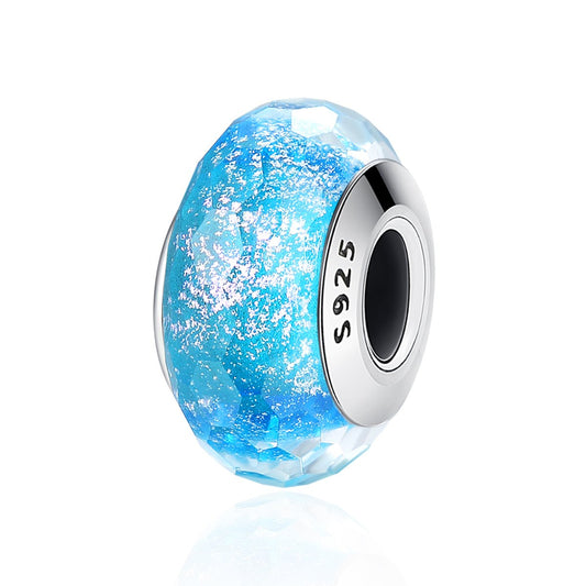 925 Sterling Silver Pattern European Murano Glass Beads Charms fit Women Bracelets & Bangles Jewelry SCZ054