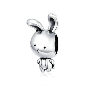925 Sterling Silver Tiny Bunny Bead Charm
