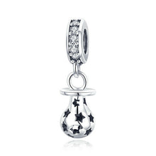Load image into Gallery viewer, 925 Sterling Silver Baby Pacifier Dangle Charm