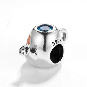 925 Sterling Silver Orange Chamilia Watering Can Bead Charm