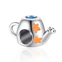 Load image into Gallery viewer, 925 Sterling Silver Orange Chamilia Watering Can Bead Charm